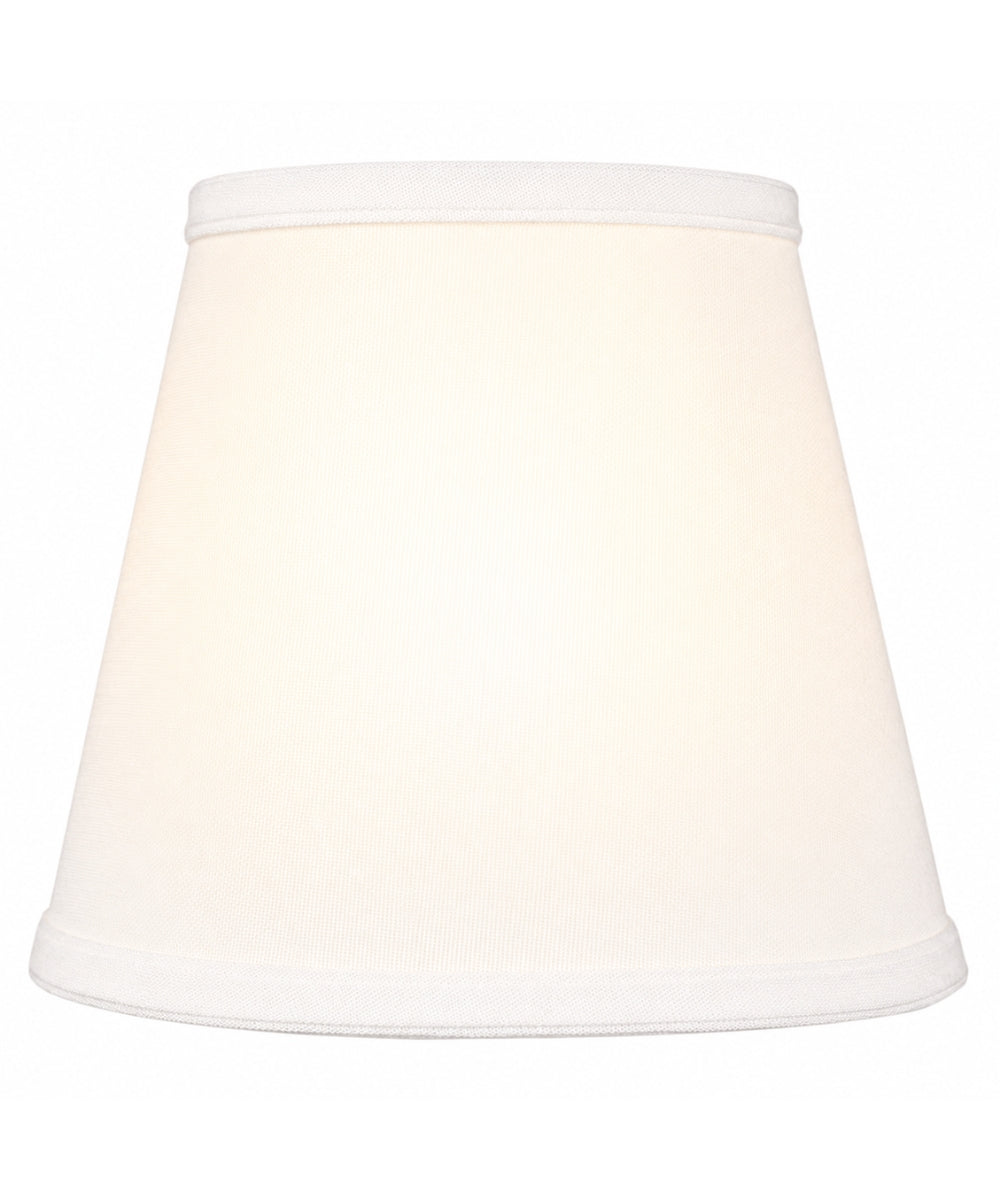 8"W x 7"H Empire Hardback White Linen Edison Clip-On Lampshade
