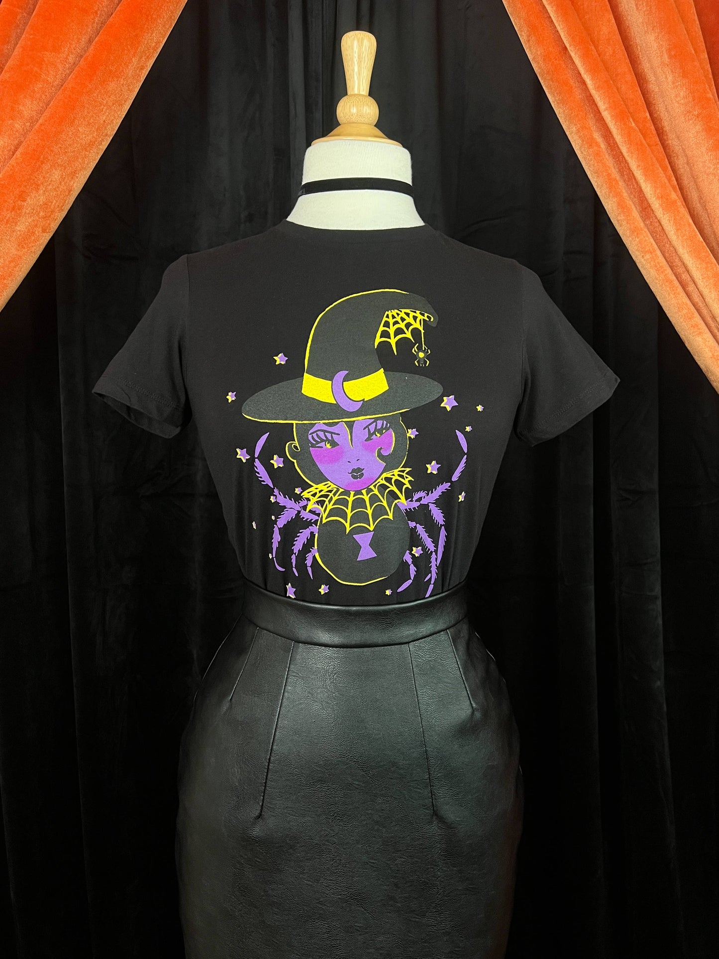 Spider Baby Fitted Graphic Tee in Black XL by Mischief Made