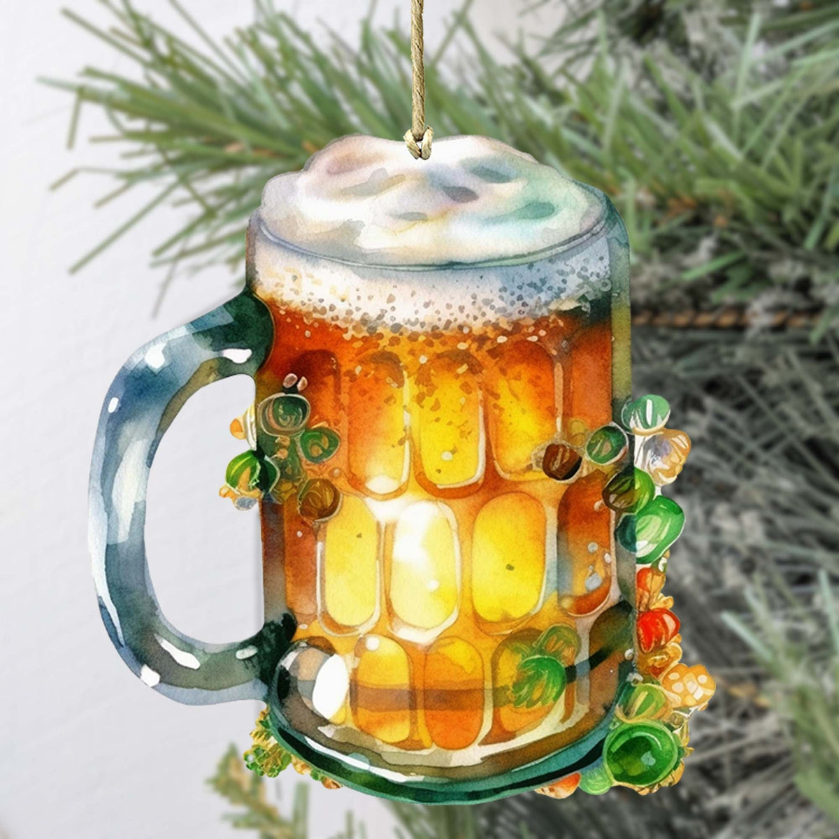 Irish Beer Mug Wooden Ornaments by G. DeBrekht Celtic St Patrick Decor - 8652775