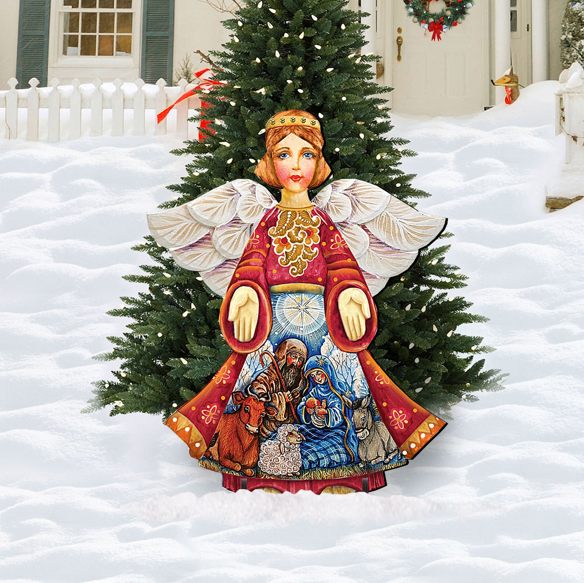 Nativity Angel Outdoor Decor by G. DeBrekht - Nativity Holiday Decor - 8152722F