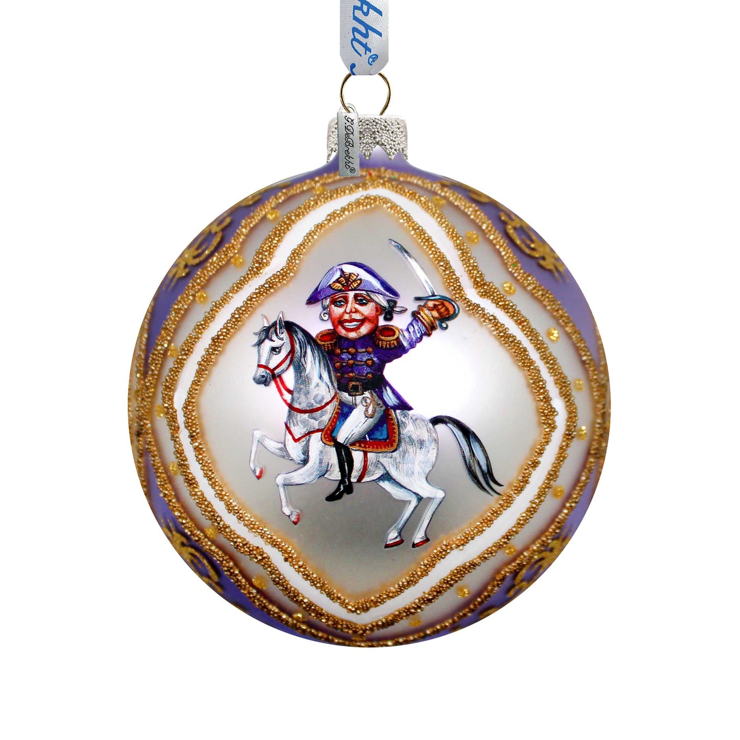 Nutcracker Ball Glass Ornament, Santa & Christmas Decor - 73741 by G. DeBrekht
