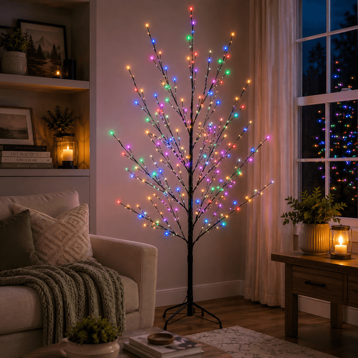 7ft 180L Tree Light, Multicolor