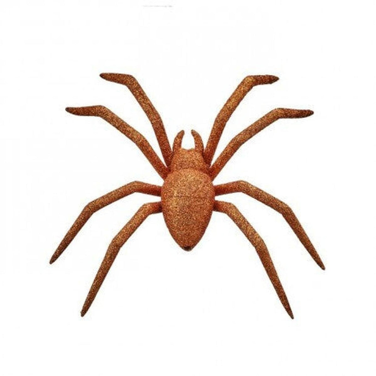 8" Orange Glitter Spider