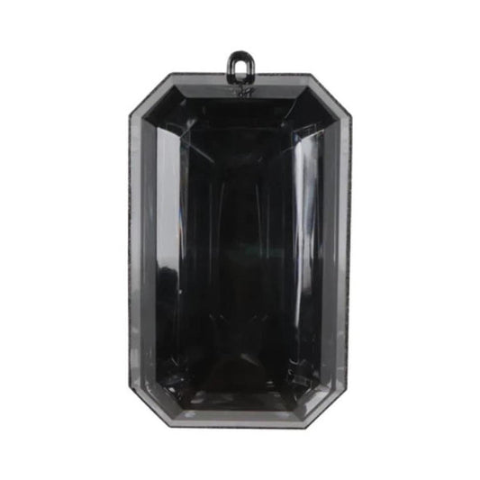 8" Acrylic Rectangle Jewel Ornament: Black