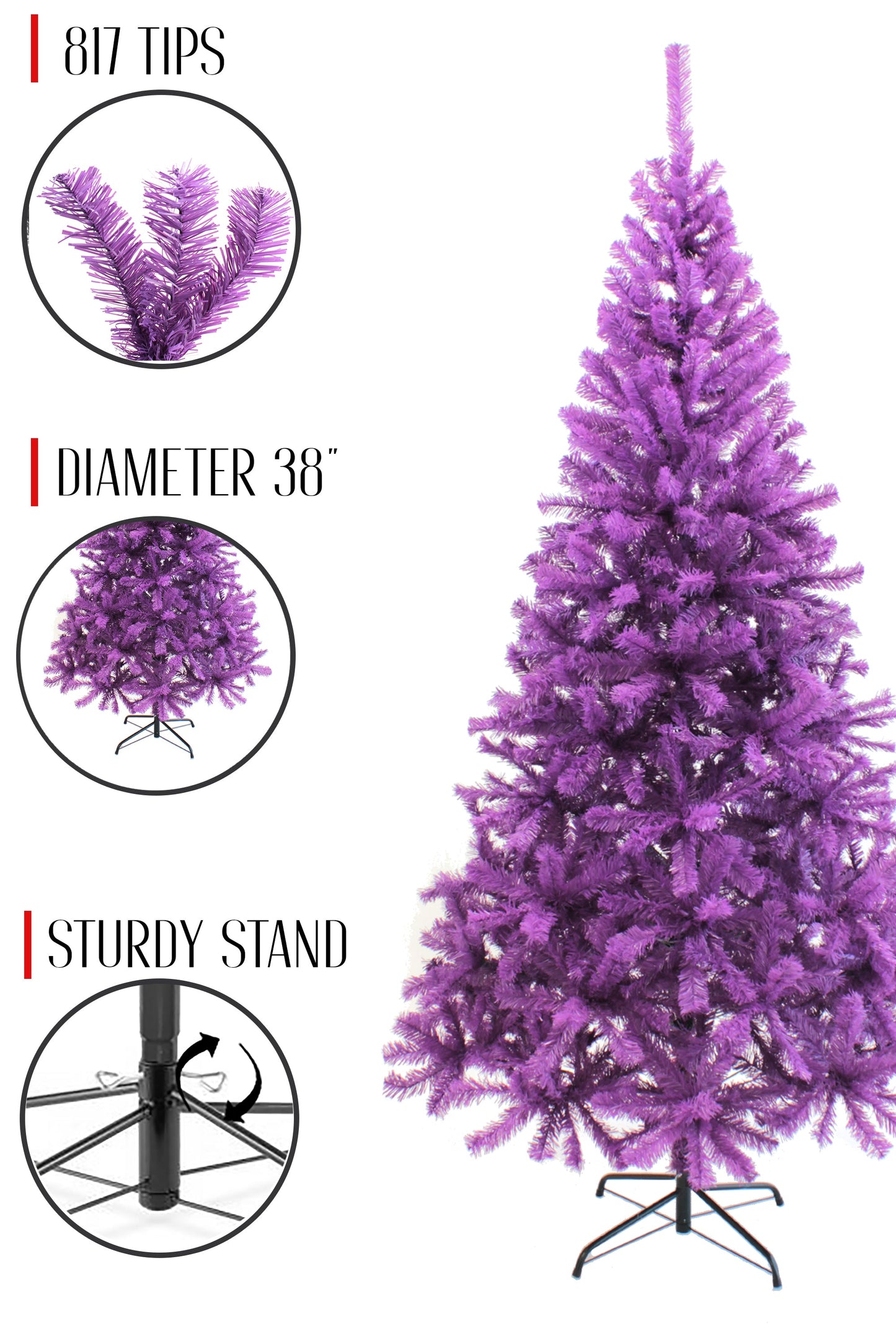 Purple Canadian Pine Halloween Christmas Tree