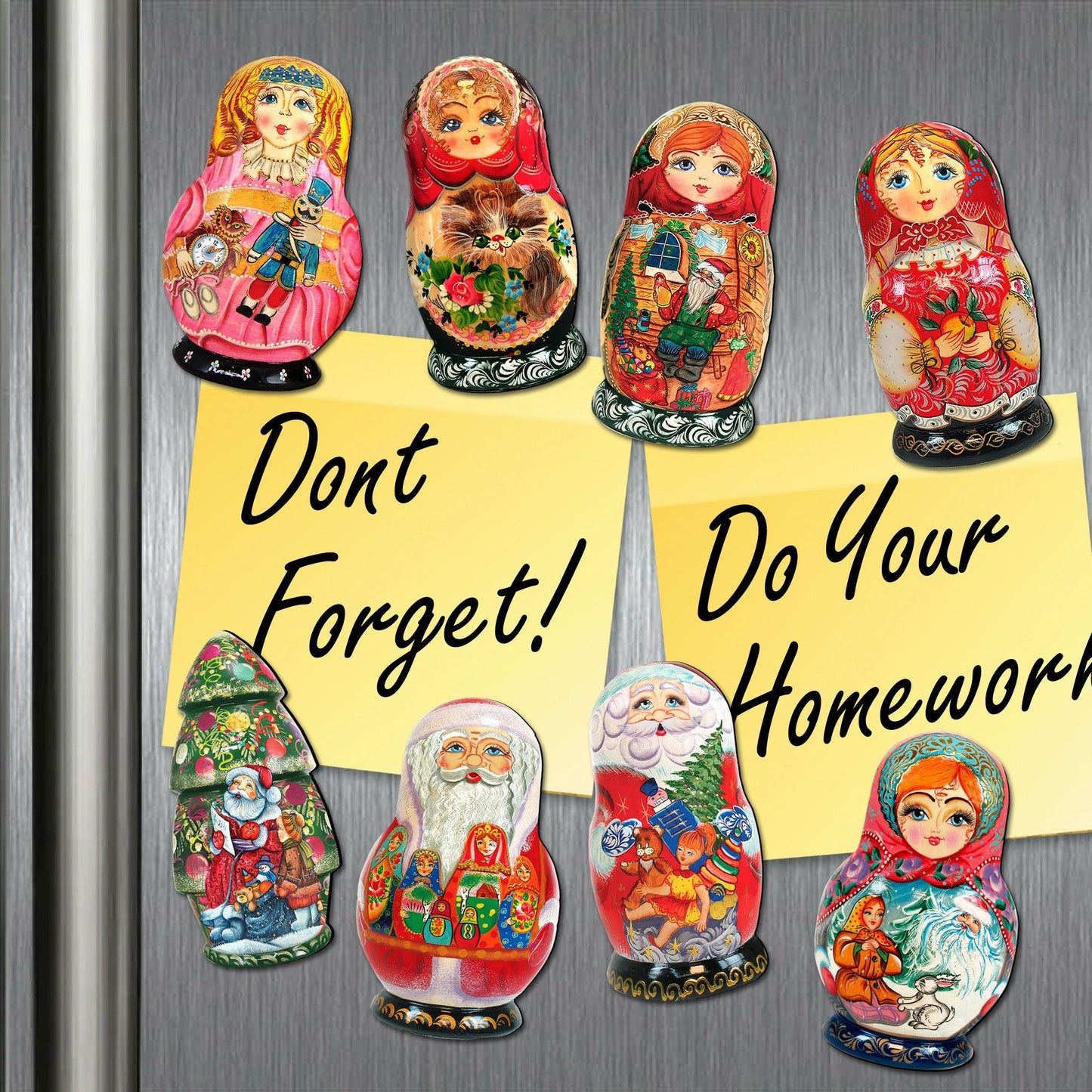 Carousel Elephant Shape Refrigerator Magnets Set of 3