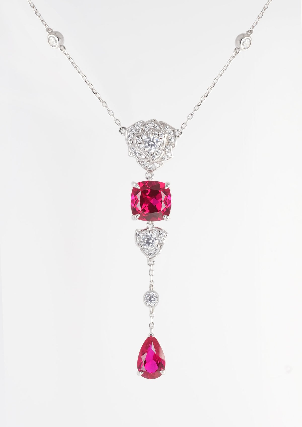 Exquisite Ruby Necklace - Ruby Veil