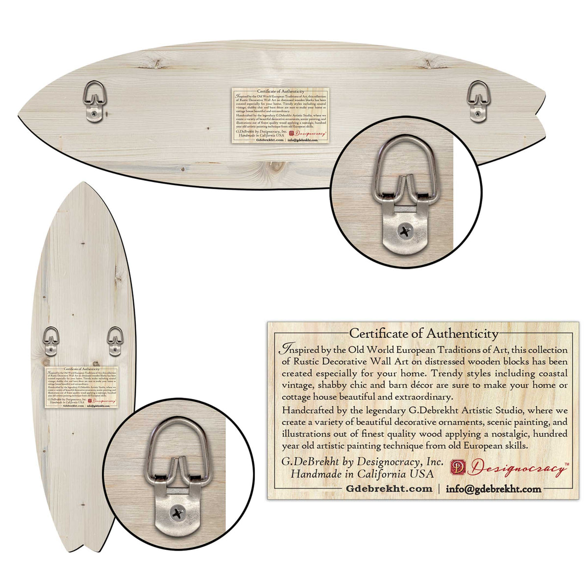 Day of the Dead Skull Surfboard Wall Art - Handcrafted Coastal Wooden Decor by G.DeBrekht – 8490167HS