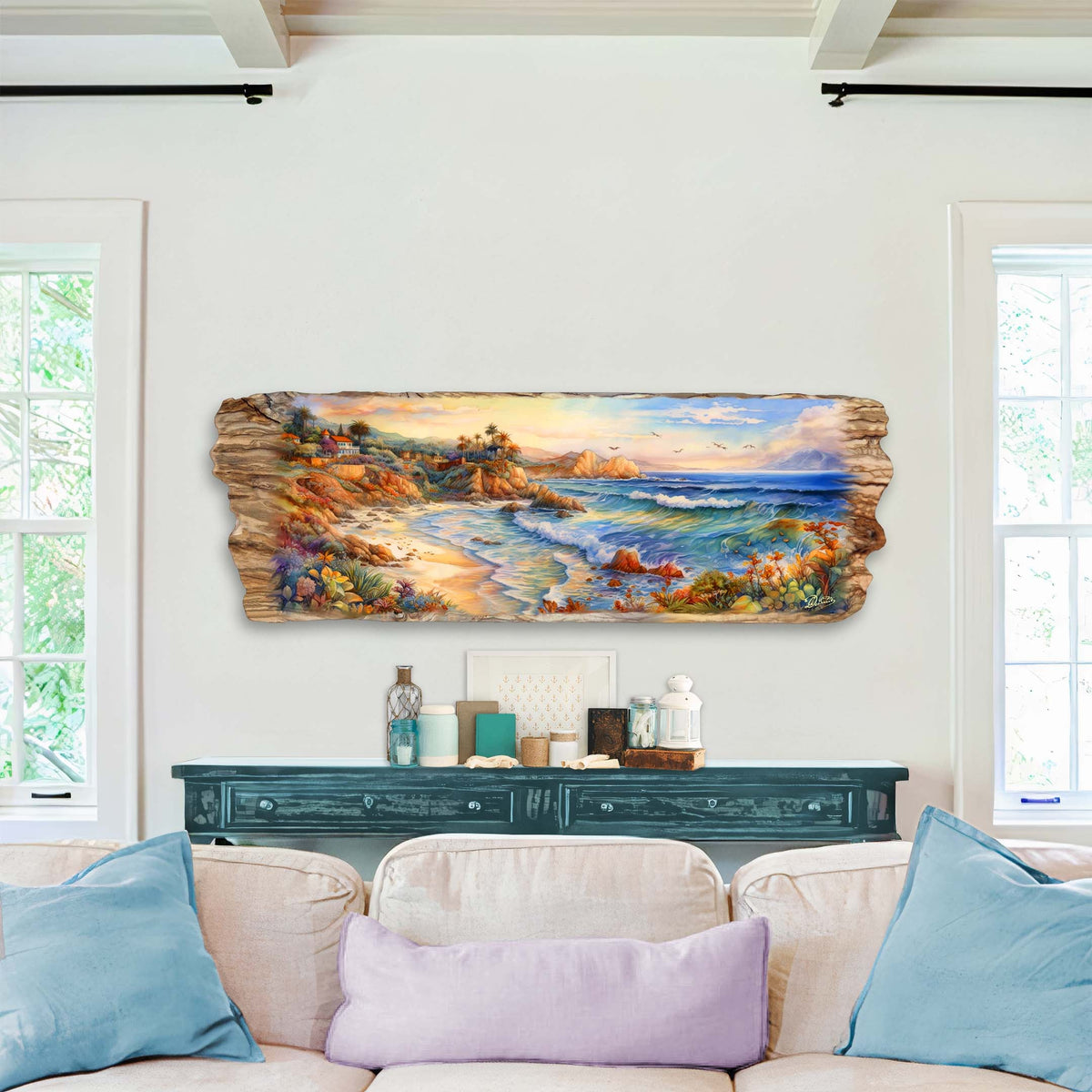 Coastal View Wooden Wall Art by G. DeBrekht Coastal Décor - 8491101W