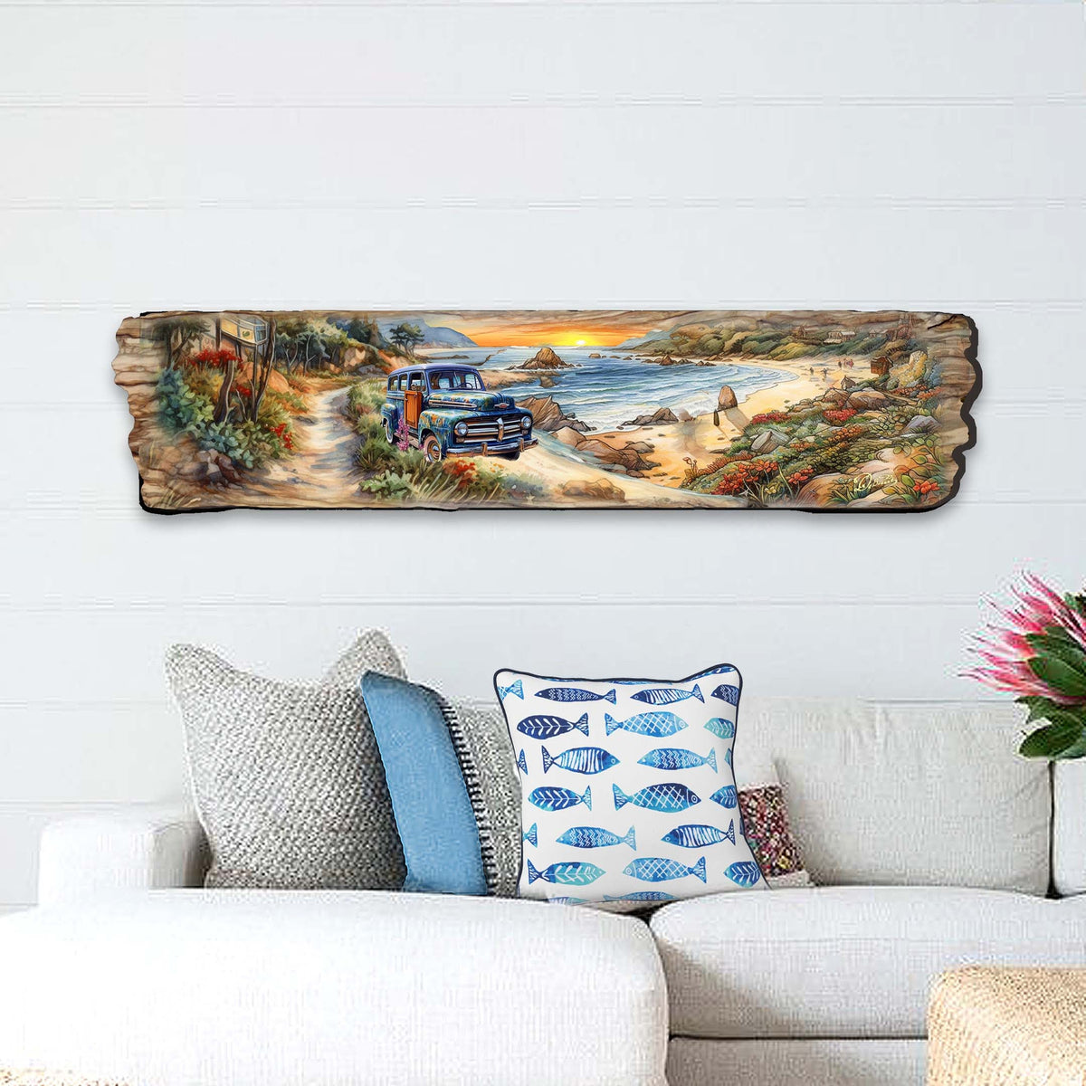 Coastal Sunrise Wooden Wall Art by G. DeBrekht Coastal Décor - 8491111W