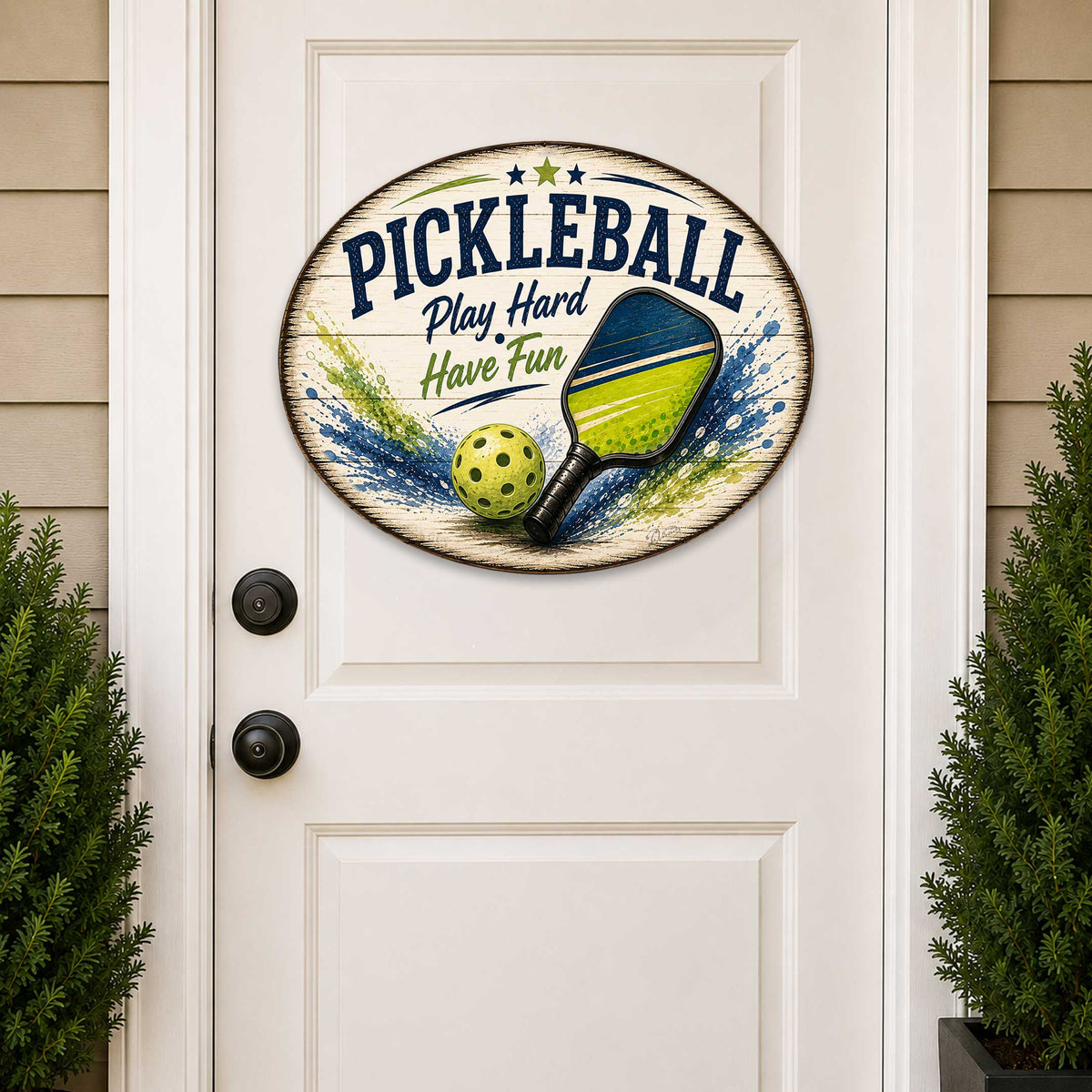 Personalized Football Family Door Hanger – Custom Football Welcome Sign – 22x18 Sports Door Decor by G.Debrekht - 8652882H