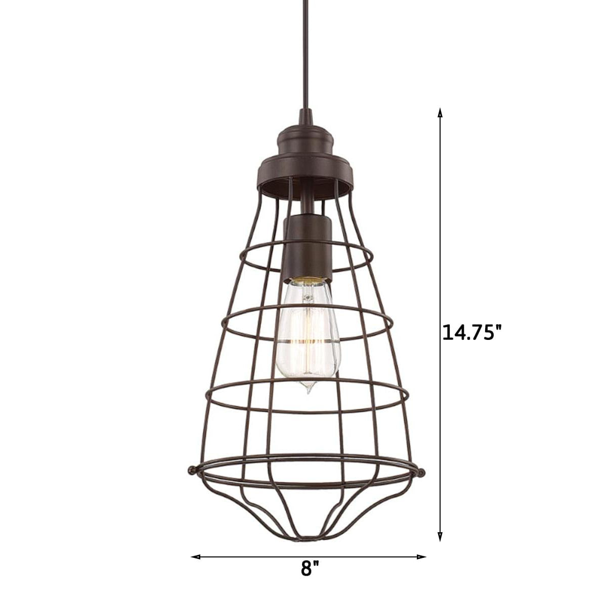 8"W Daudin 1-Light Pendant Burnished Bronze