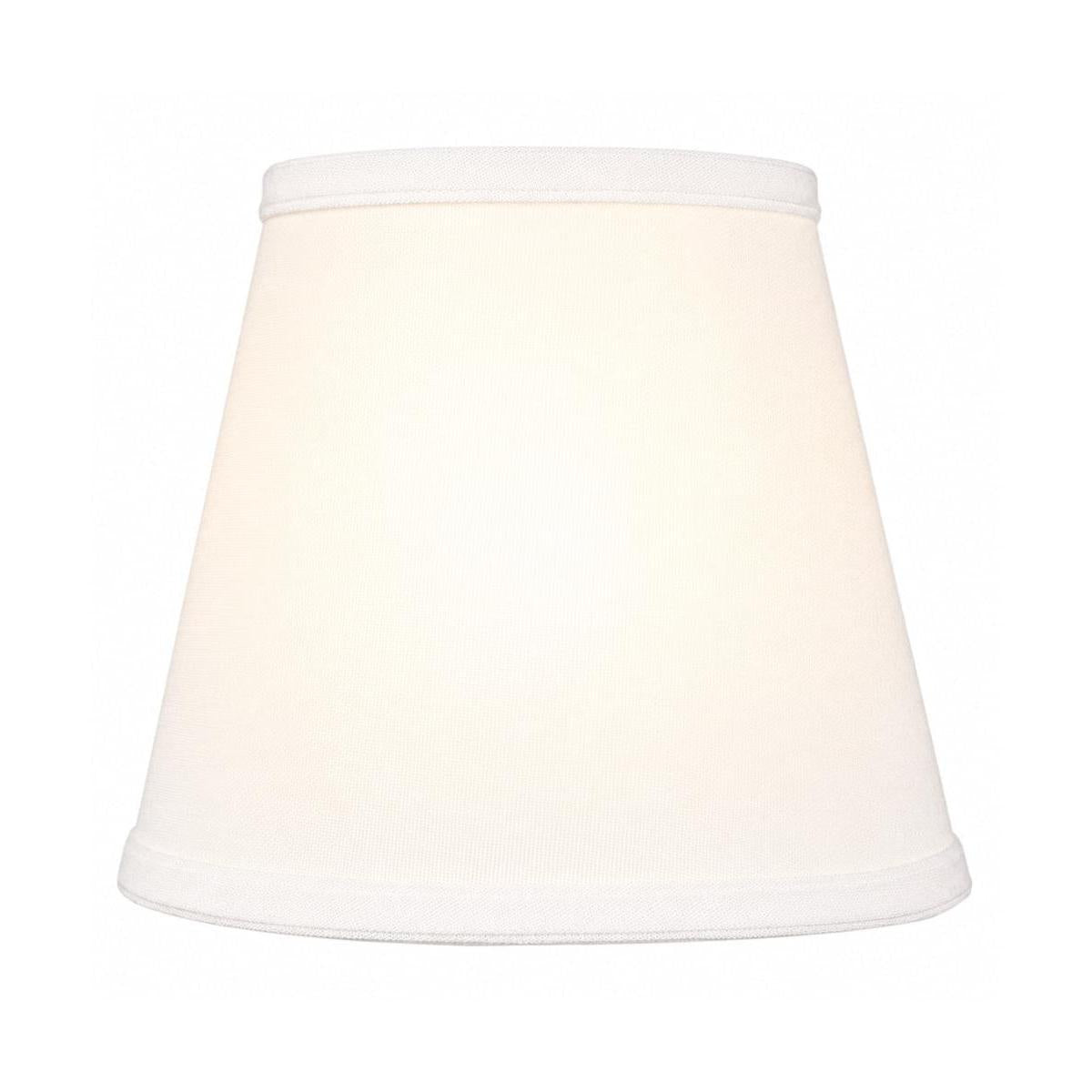 8"W x 7"H Empire Hardback White Linen Edison Clip-On Lampshade