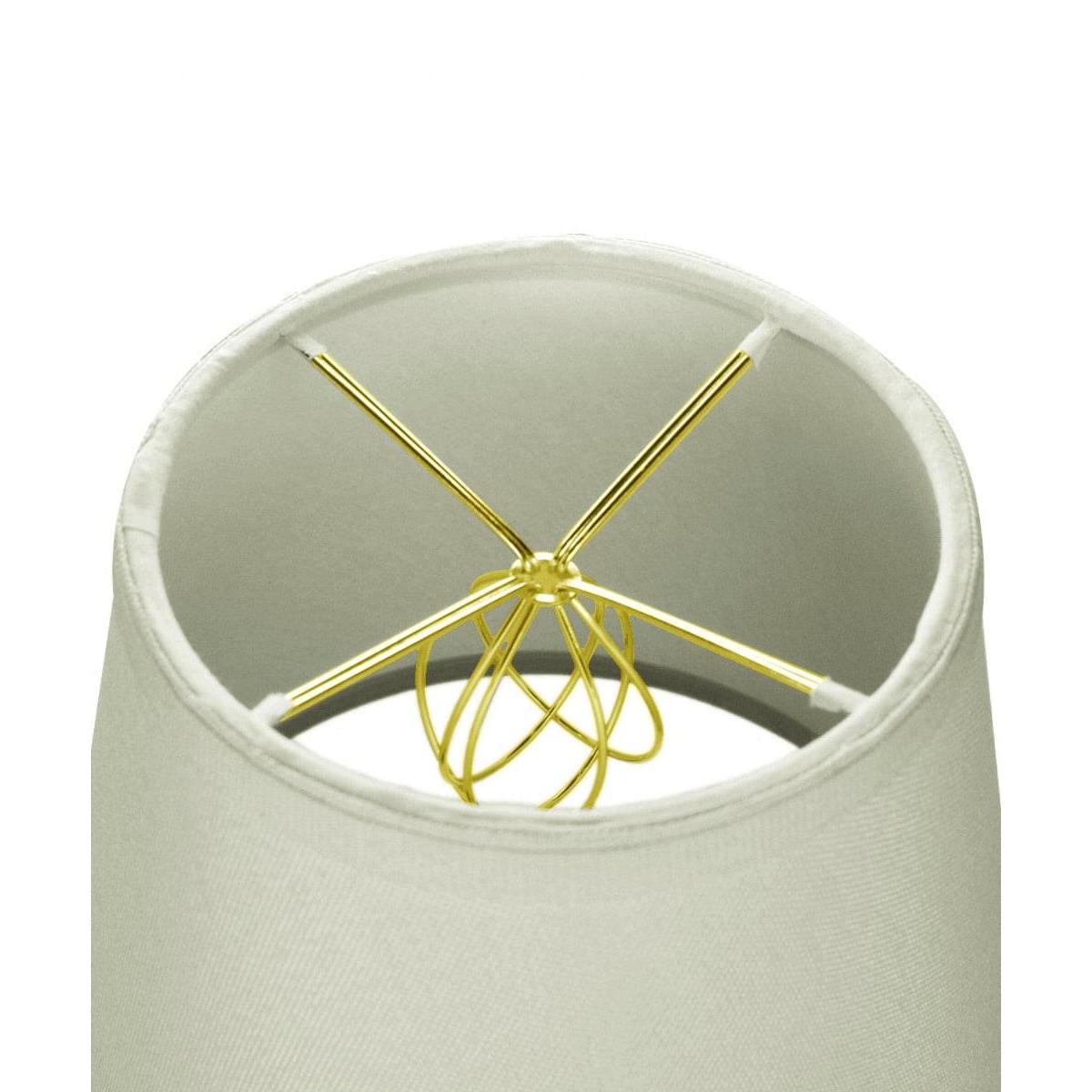 8"W x 7"H Empire Linen Edison Clip On Lamp Shade Light Oatmeal