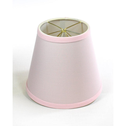 8"W x 7"H Empire Linen Edison Clip On Lamp Shade Pale Dogwood Pink