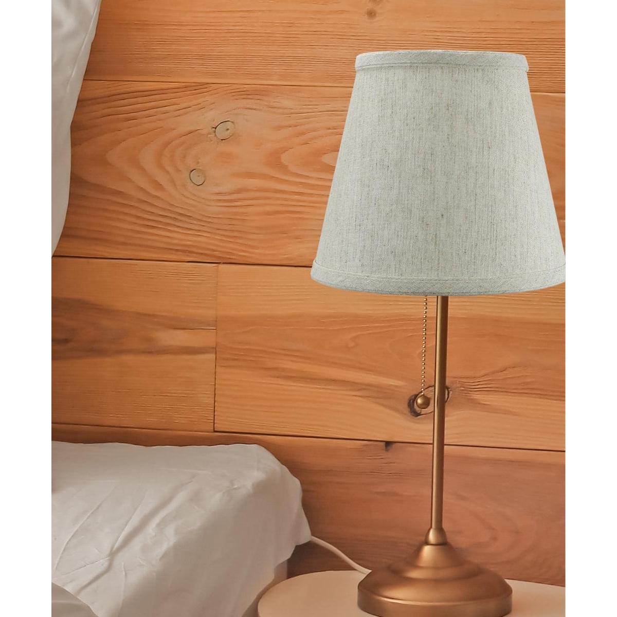 8"W x 7"H Textured Oatmeal Hard Back Lampshade Edison Clip On