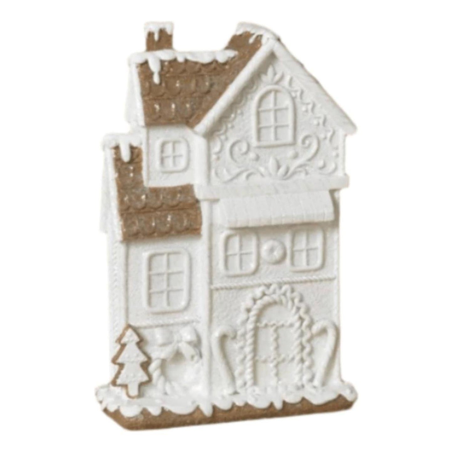 8.75" Glitter Gingerbread Holiday Townhouse