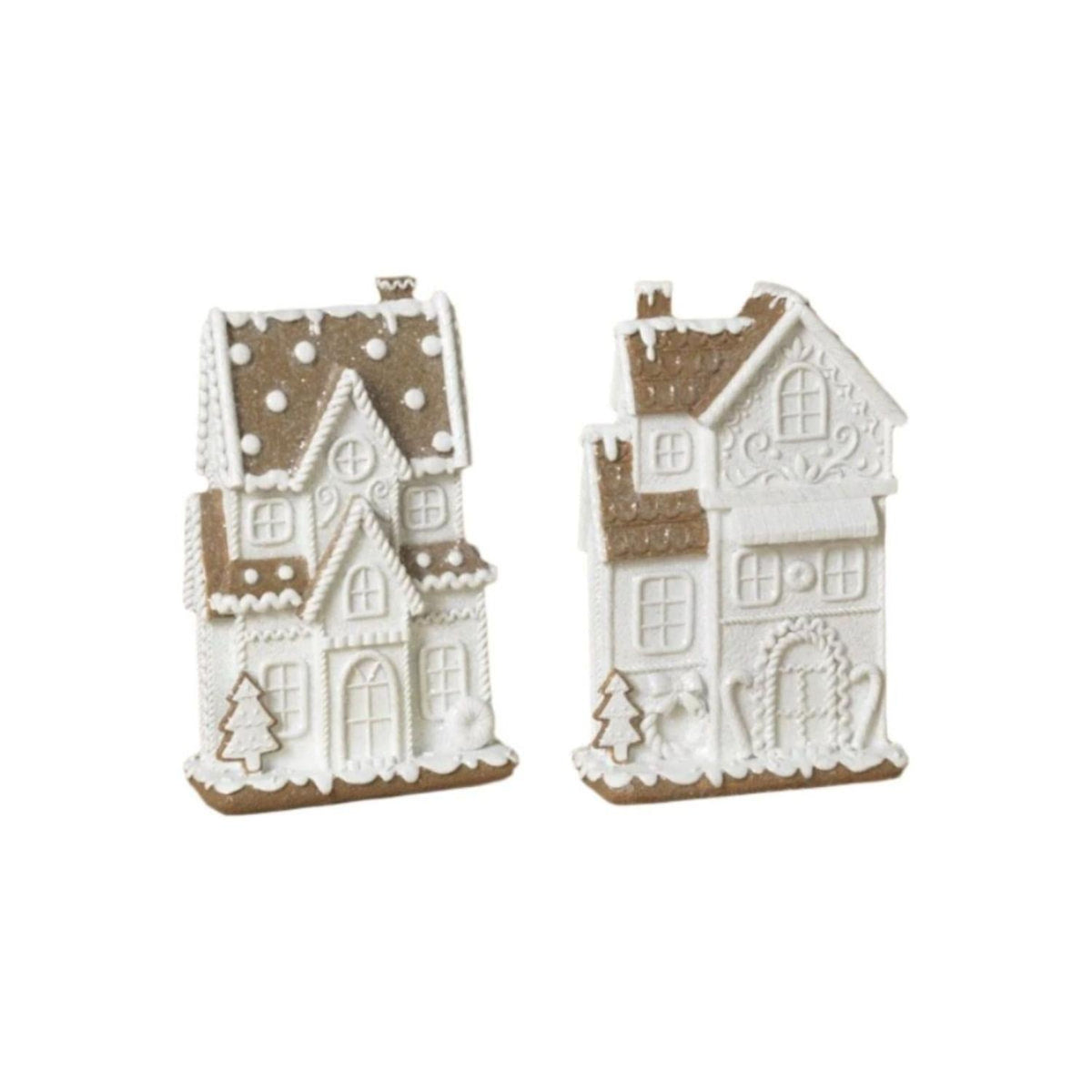 8.75" Glitter Gingerbread Holiday Townhouse