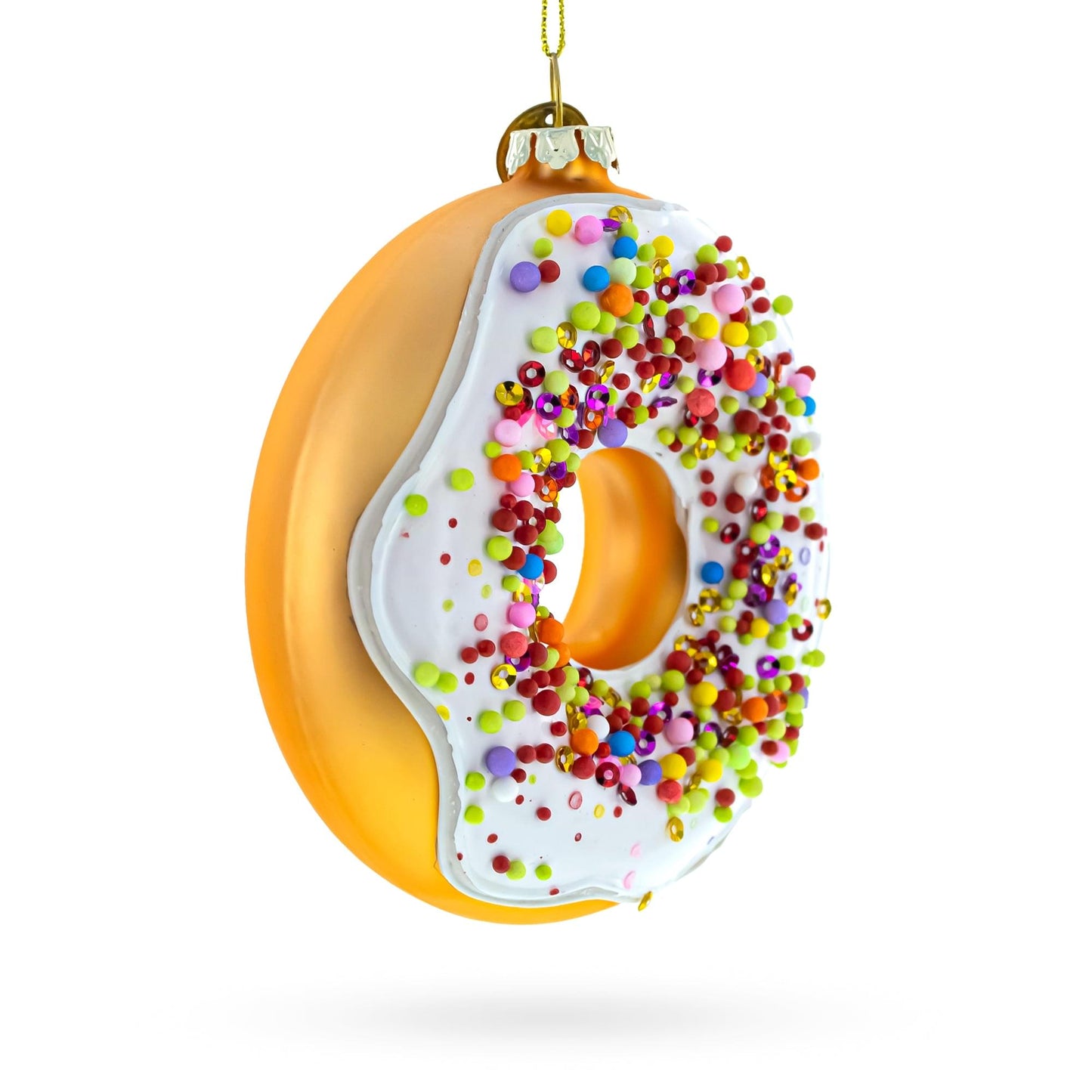 Doughnut Delight Glass Christmas Ornament