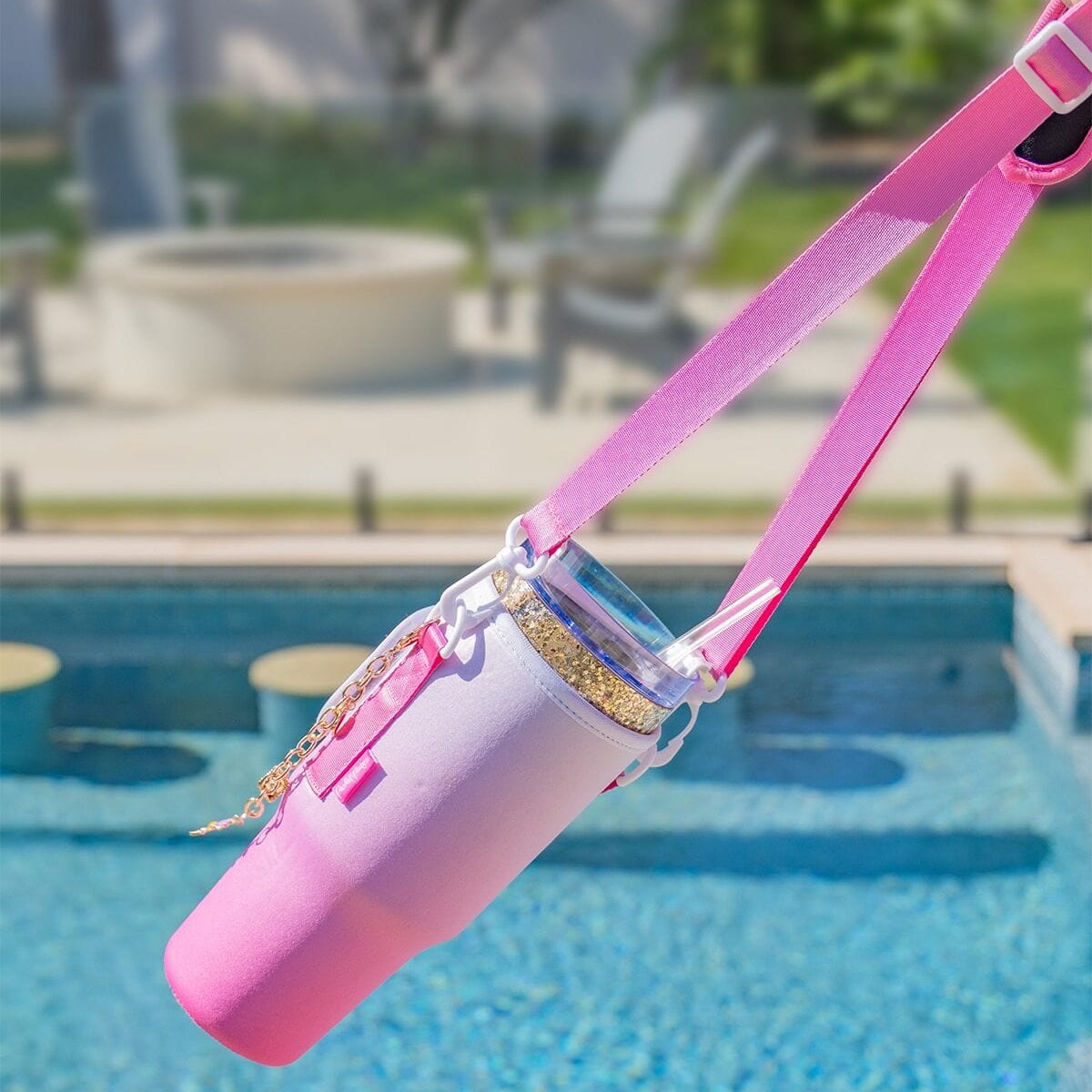 Pretty In Pink Stainless Tumbler Carrier Sleeve