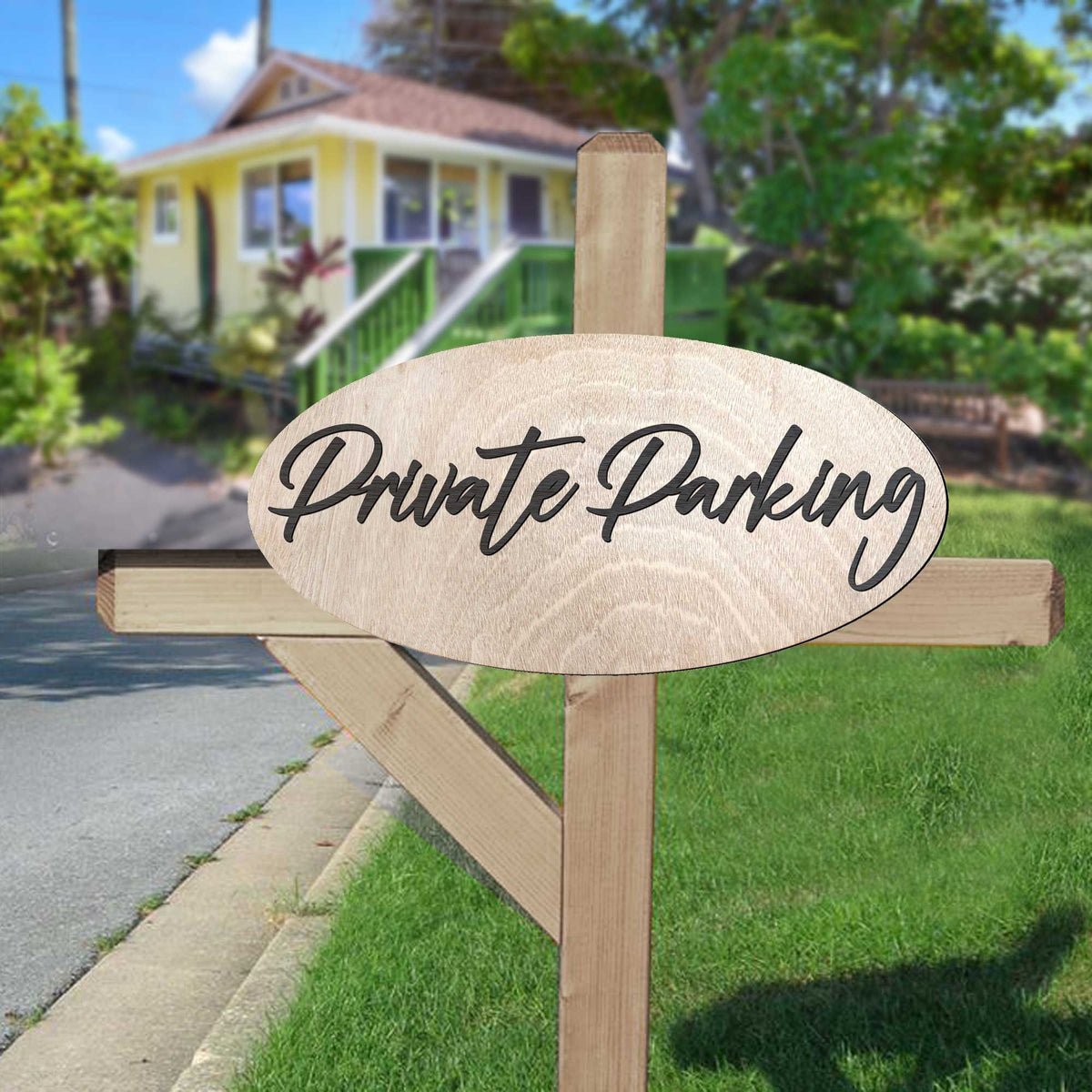 Private Parking sign, Business sign, made in the USA sign, Birch wood sign, Lightweight sign - 320330