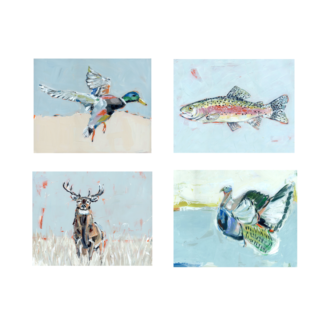 Southern Raised Mallard Fish Deer Turkey Fine Art Print