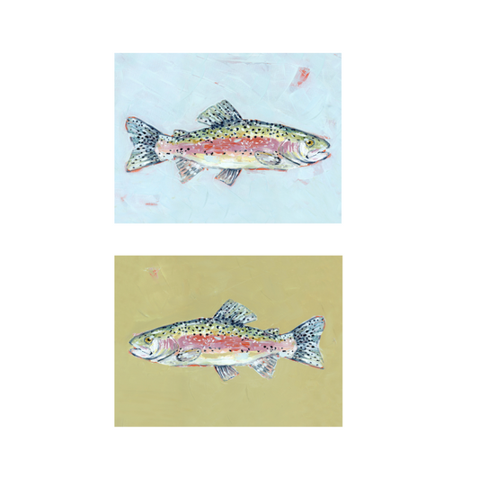 Chasing Rainbows Trout Fish Fine Art Print
