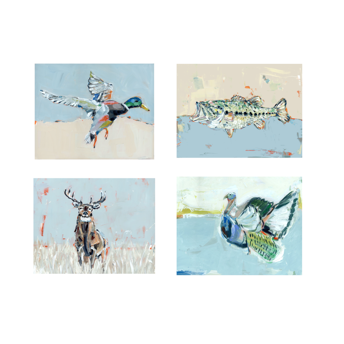 Southern Raised Mallard Fish Deer Turkey Fine Art Print