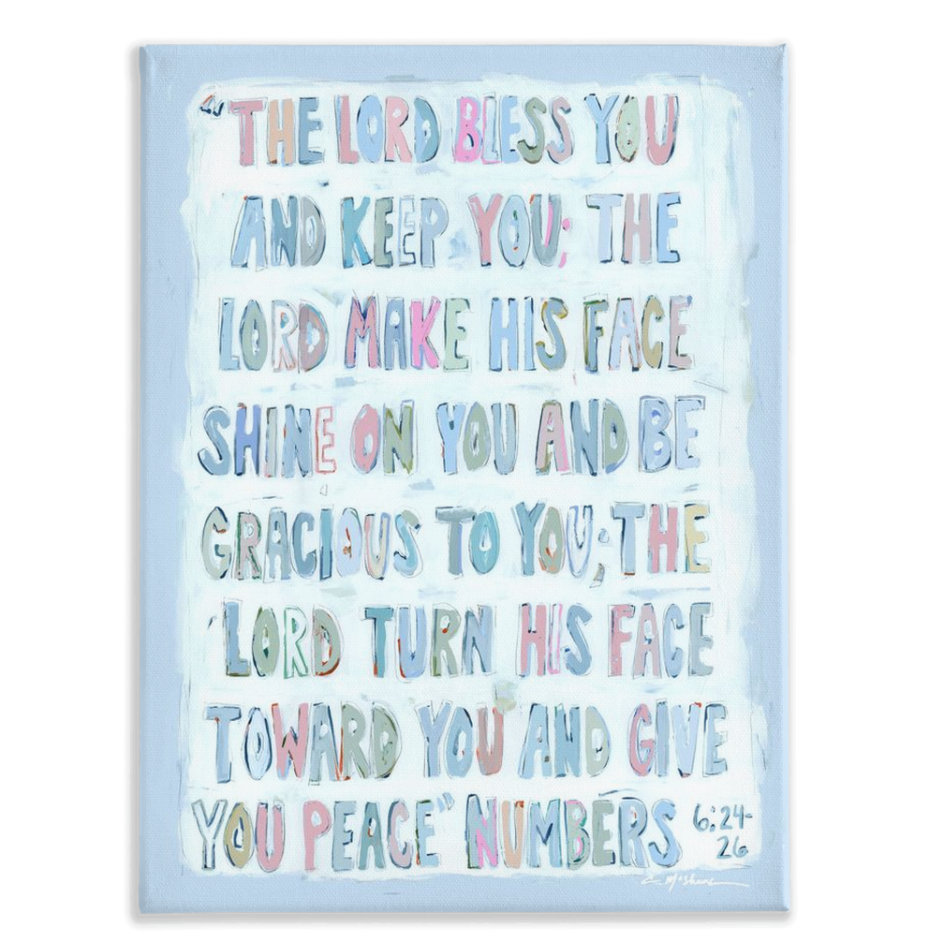 Numbers 6:24-26 on canvas
