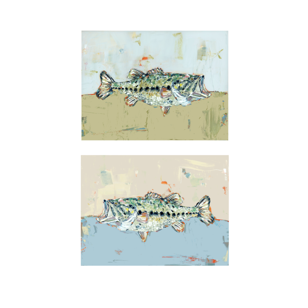Gone Fishing Bass Fish Fine Art Print