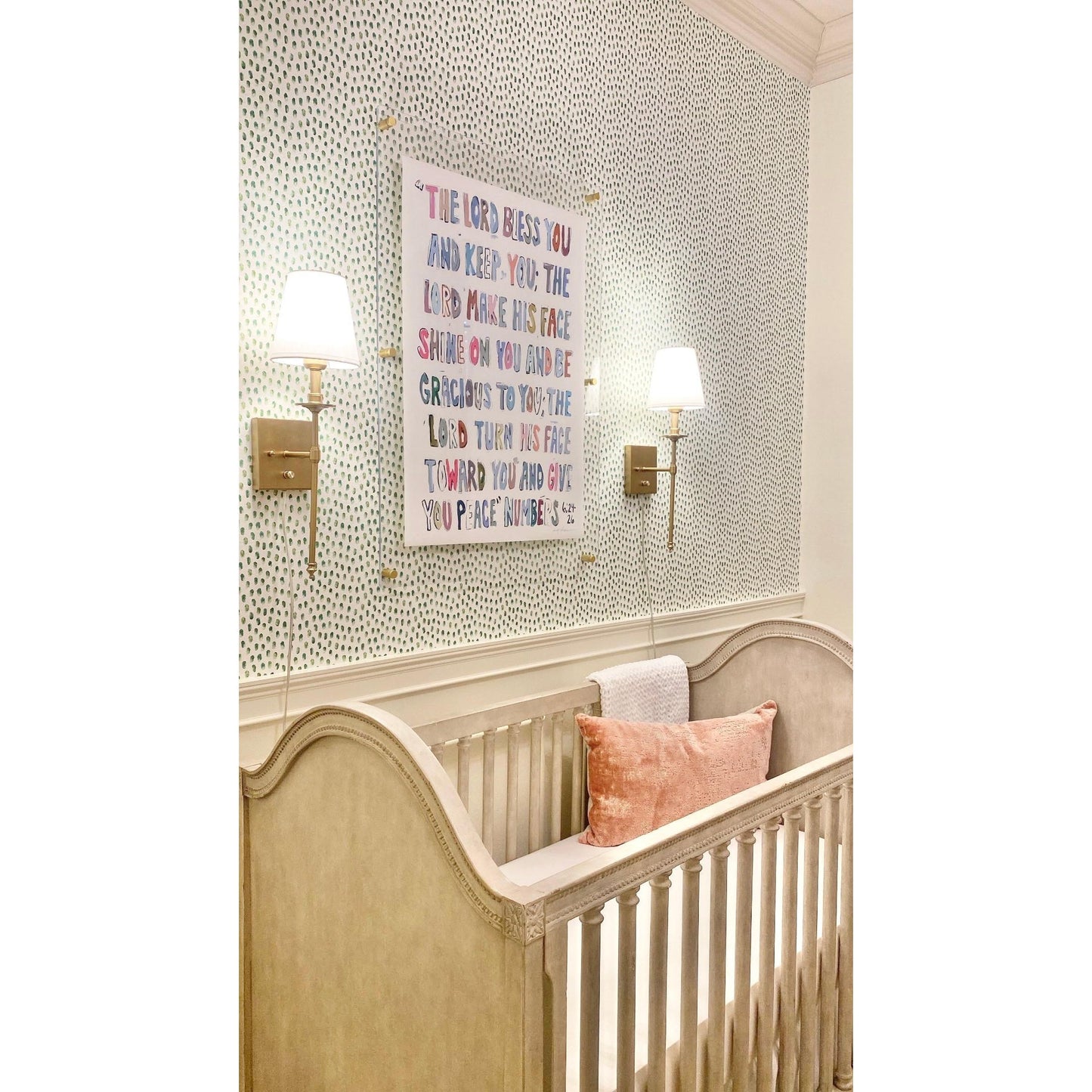 Numbers 6: 24-26 Pink Bible Verse Fine Art Print