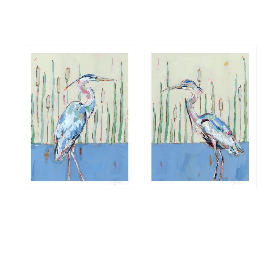 Blue Herons Fine Art Print