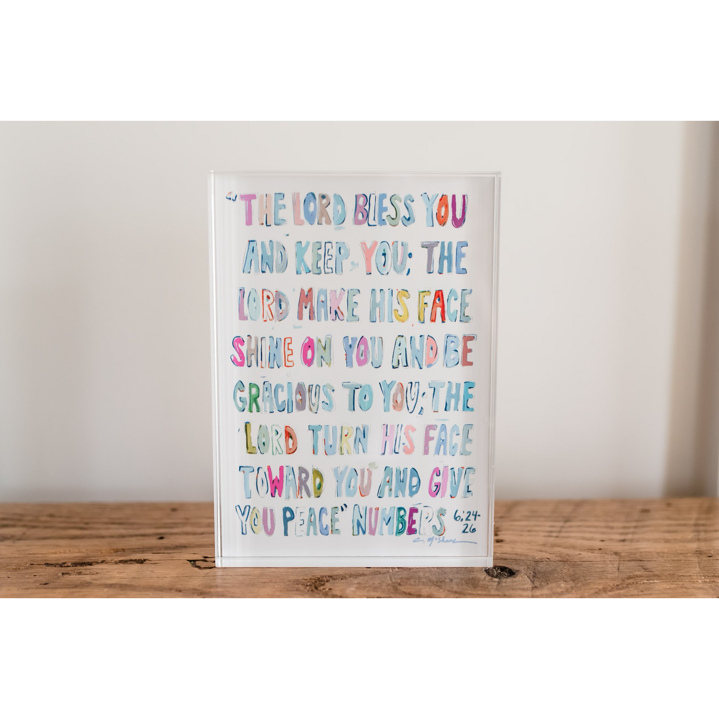 Numbers 6:24-26 Bible Verse Acrylic Tabletop Art