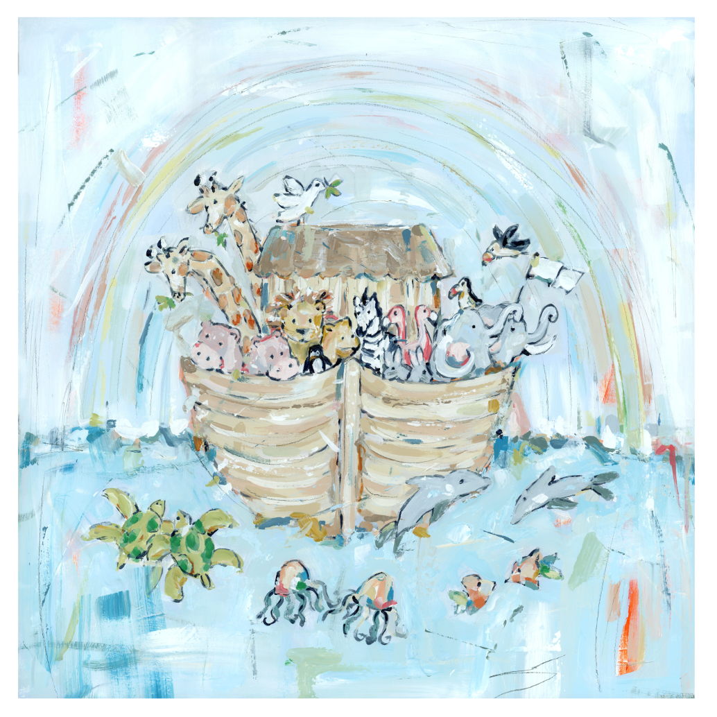 Noah's ark III Nursery Fine Art Print