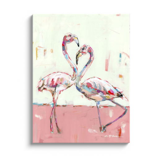 "Fabulous Flamingos" on canvas