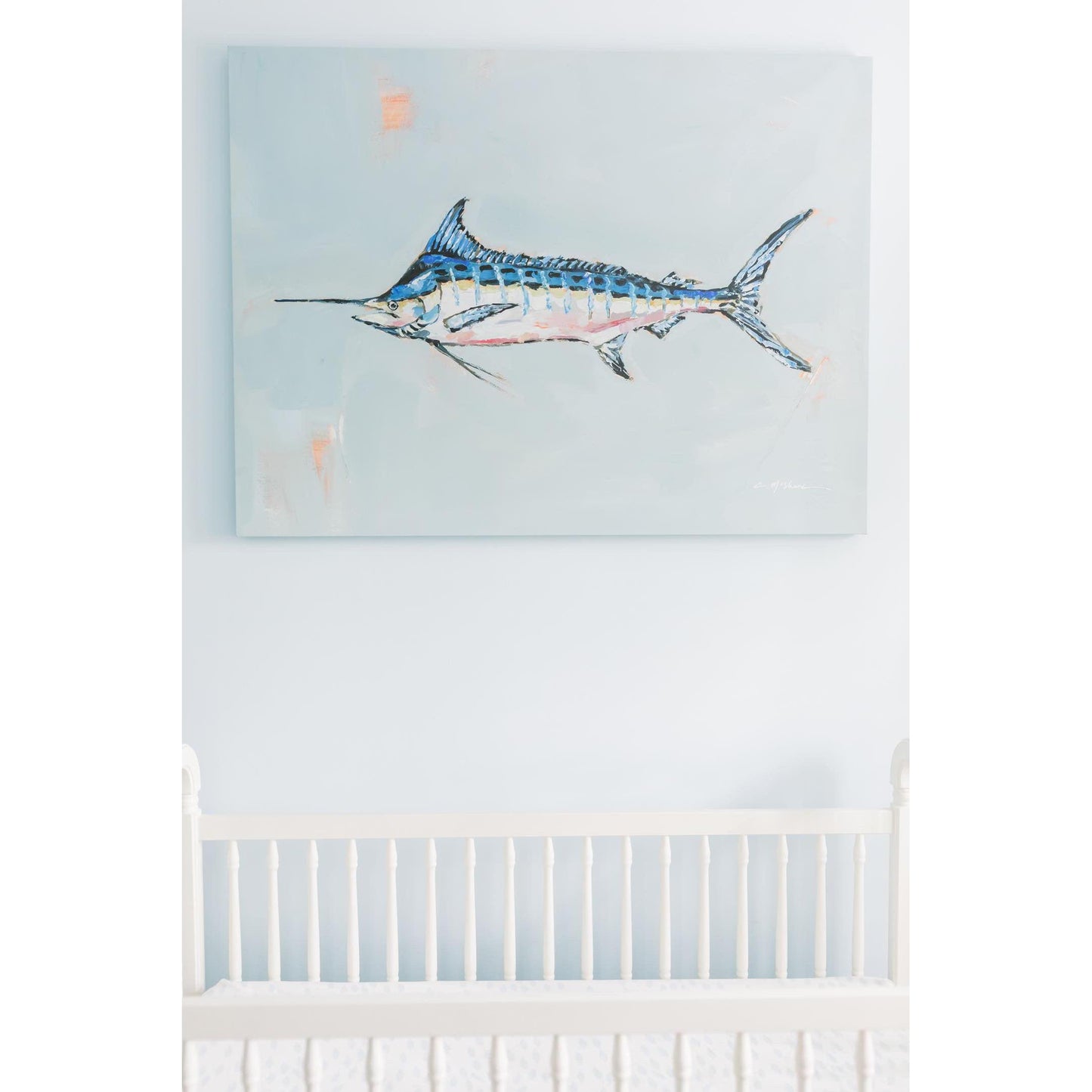 Blue Marlin on canvas