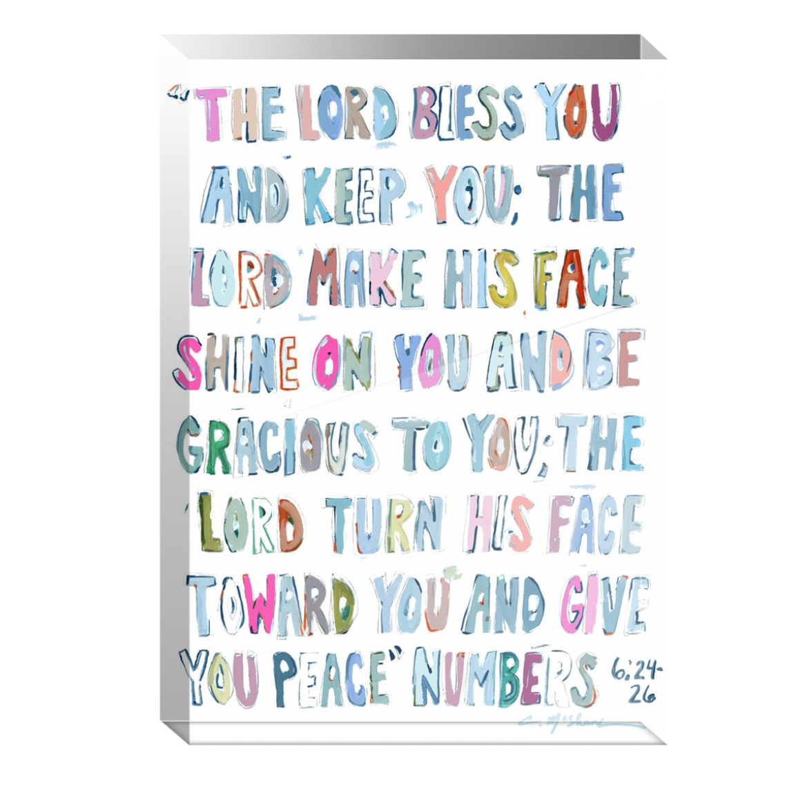 Numbers 6:24-26 Bible Verse Acrylic Tabletop Art