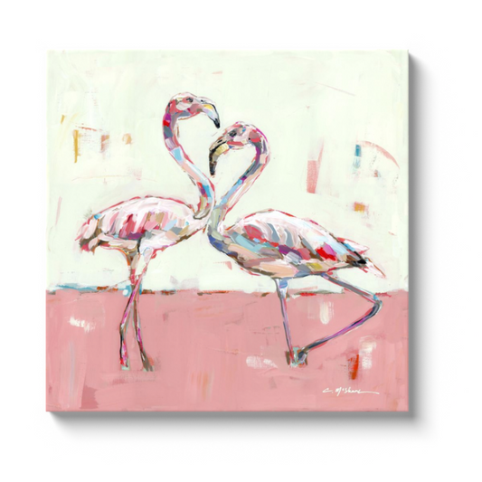 "Fabulous Flamingos" on canvas