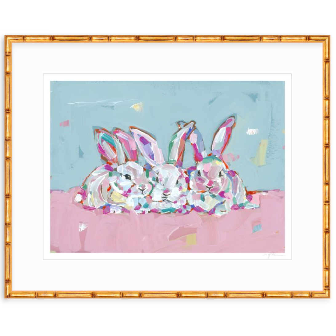 Hip Hap Hop Bunnies Fine Art Print