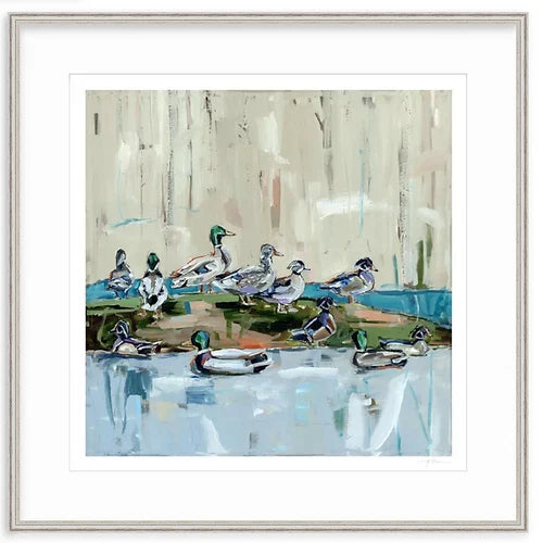 Mound Party Ducks Fine Art Print