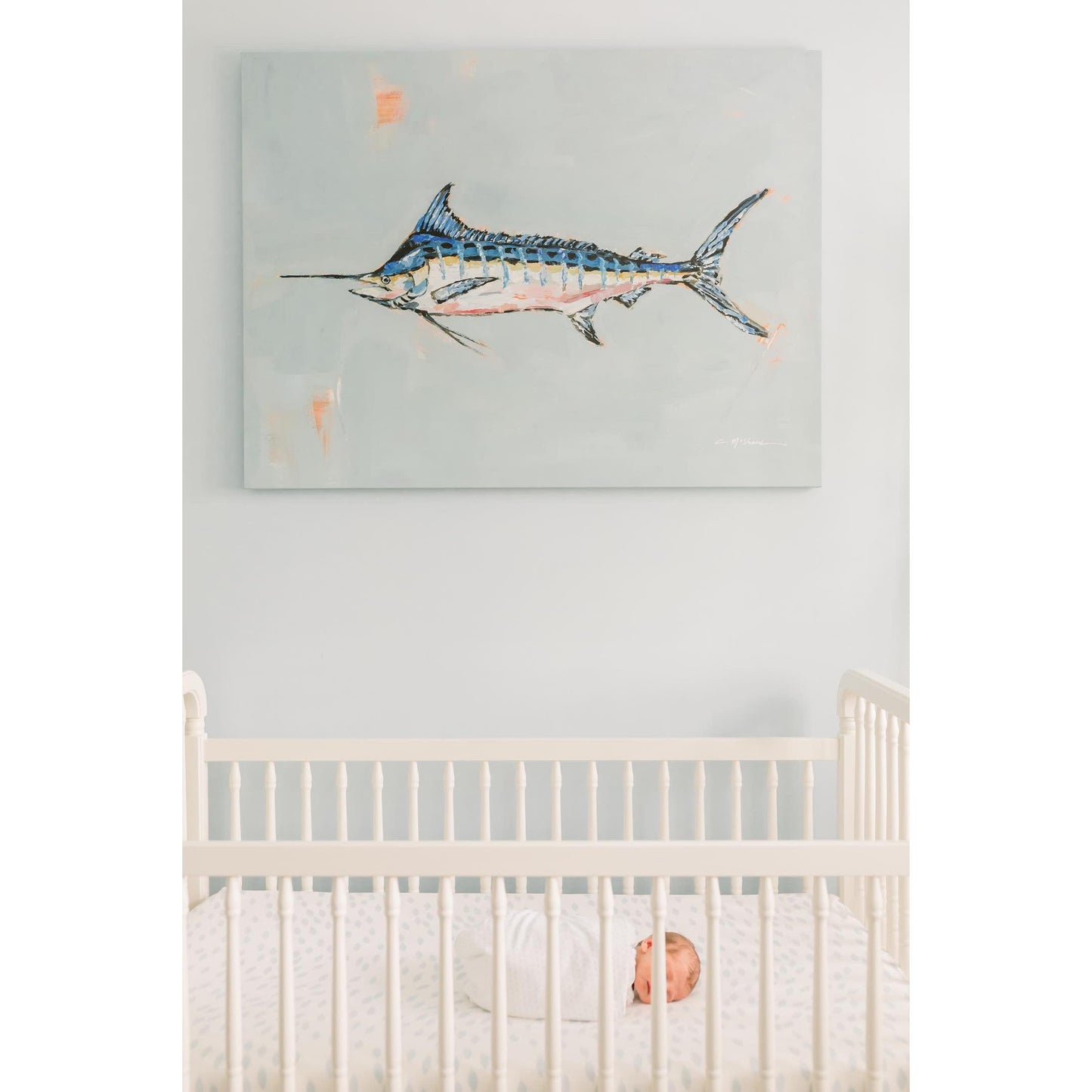 Blue Marlin on canvas
