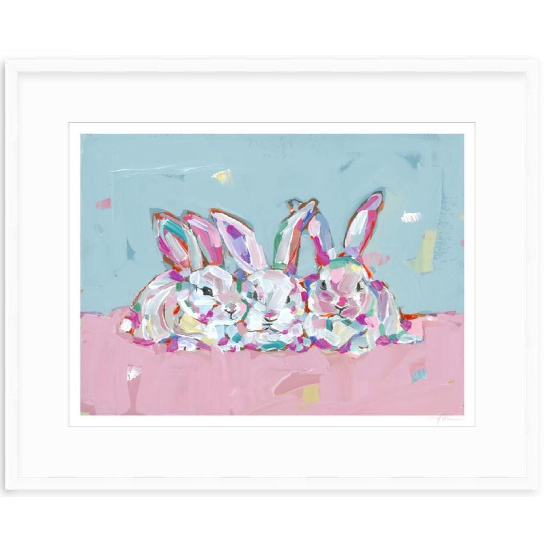 Hip Hap Hop Bunnies Fine Art Print