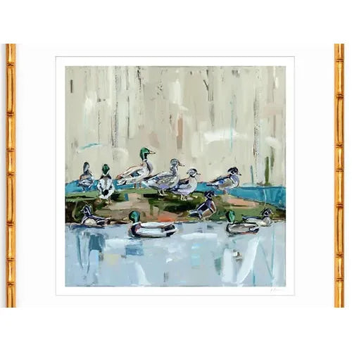 Mound Party Ducks Fine Art Print