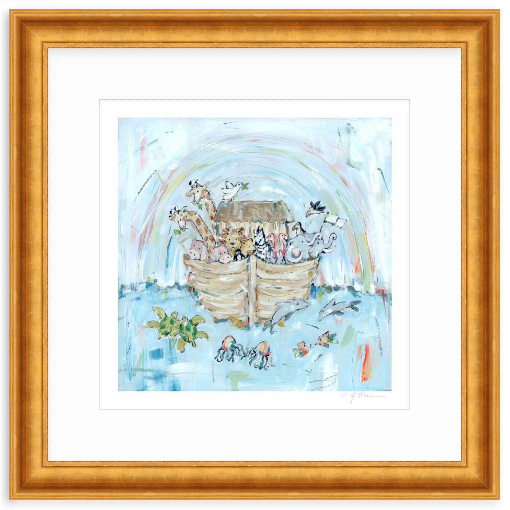 Noah's ark III Nursery Fine Art Print