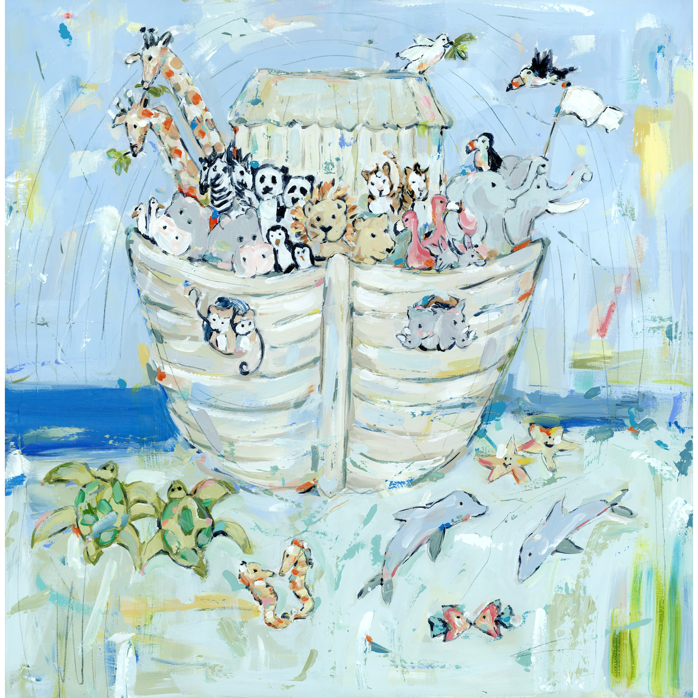 Noah's ark IV Nursery Fine Art Print