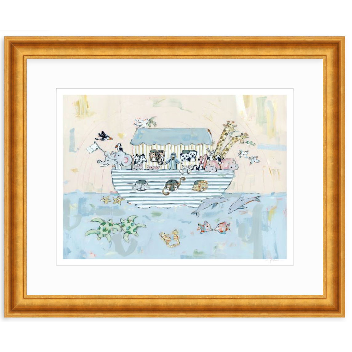 Noah's ark V Nursery Fine Art Print