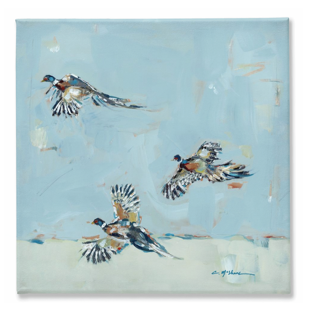 "Pheasantly Surprised" on canvas