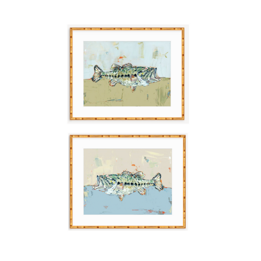 Gone Fishing Bass Fish Fine Art Print