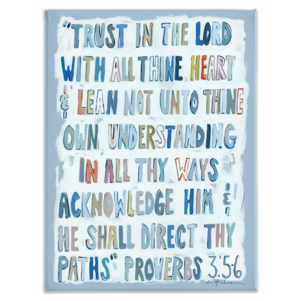 Proverbs 3:5-6 on canvas