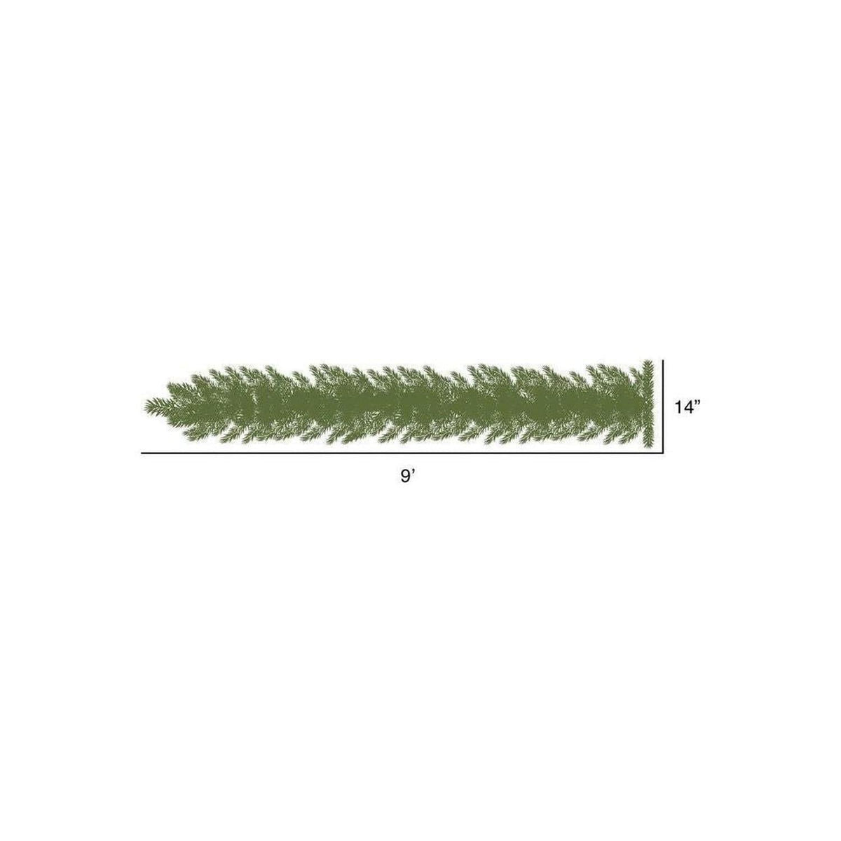 9' Lime Green Garland, LED lights